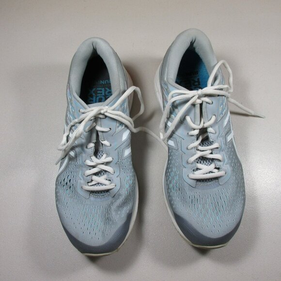 Asics womens gray blue red Gel Cumulus 21 running shoes 9.5 M - Picture 3 of 7